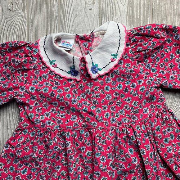 Vintage OshKosh B Gosh Corduroy Pink Dress 6X - Picture 7 of 11
